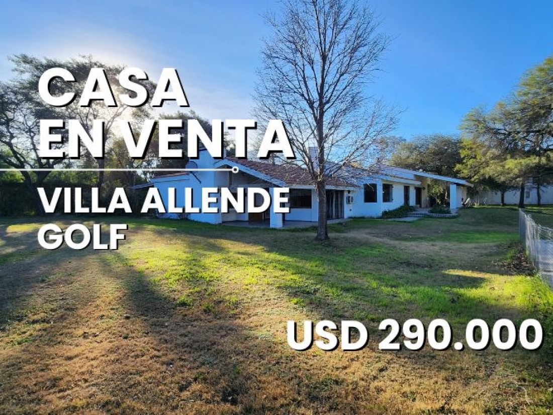 VILLA ALLENDE GOLF CASA EN VENTA CINCO LOTES 
